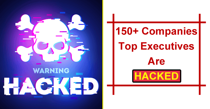 150+ Companies Top Executives are Hacked Via Successful Targeted Phishing Attacks