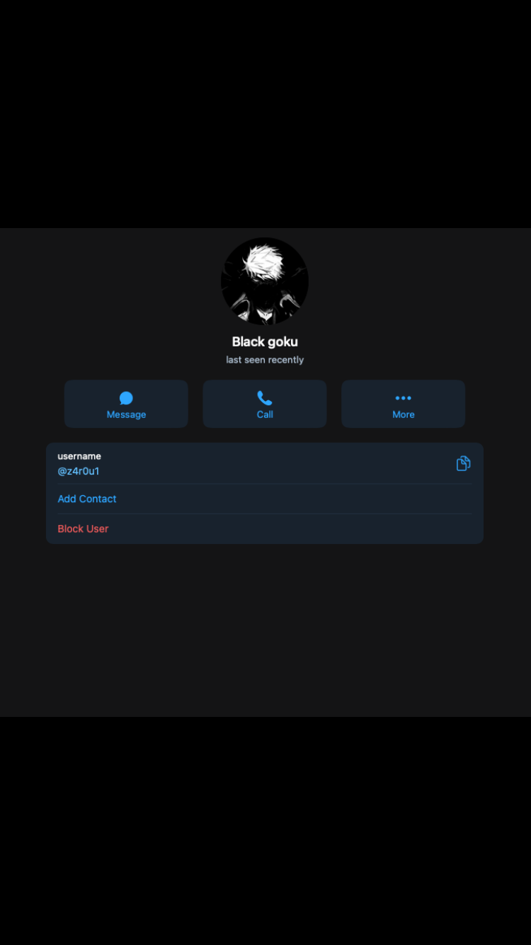 @z4r0u1 Telegram user profile