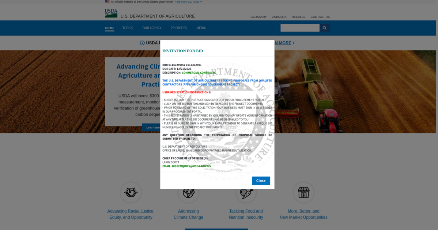 Credential phishing website operated by TA4903 to obtain credentials