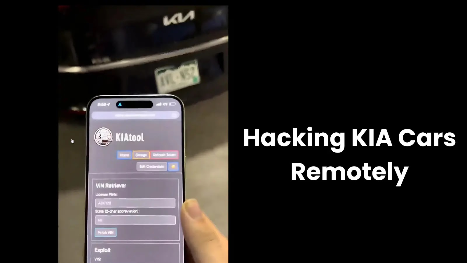 Hacking Kia Car Remotely With Just A License Plate