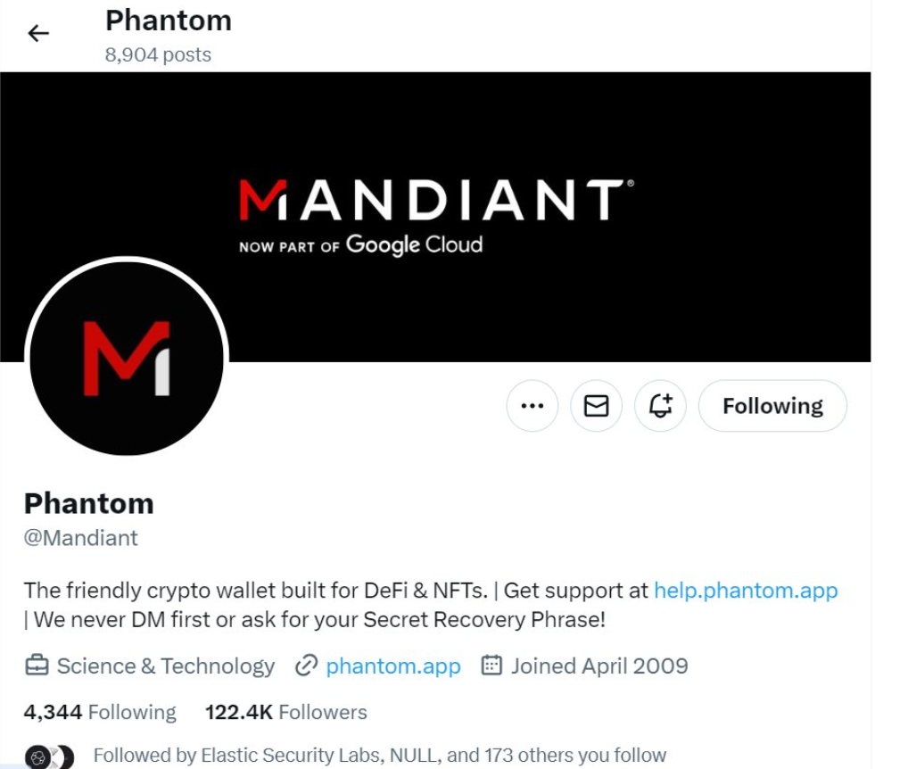 Hacked profile