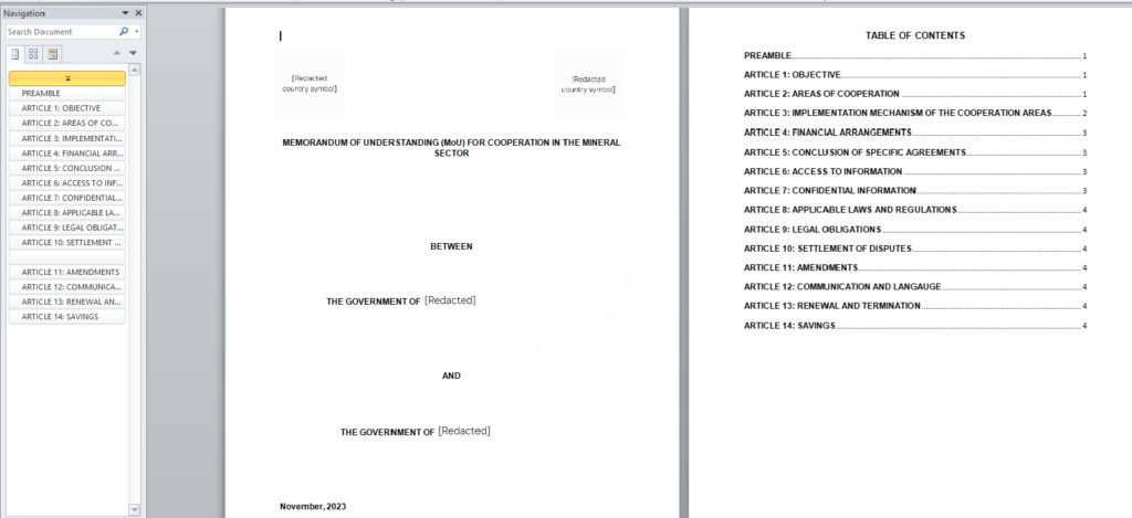Lure document targeting Country B in Africa
