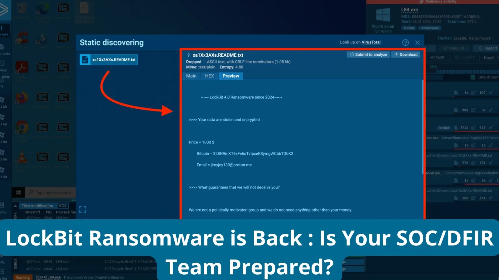 LockBit Ransomware is Back From the Dead : Is Your SOC/DFIR Team Prepared?