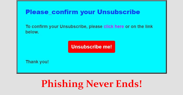 Beware of ‘unsubscribe’ Spam Emails that Leads to Further phishing Scams and other Malicious Activity