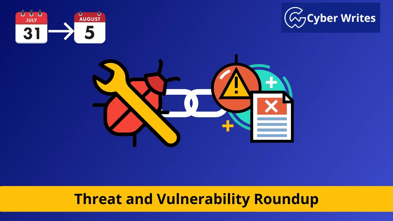 Threat and Vulnerability Roundup for the week of July 30th to August 5th