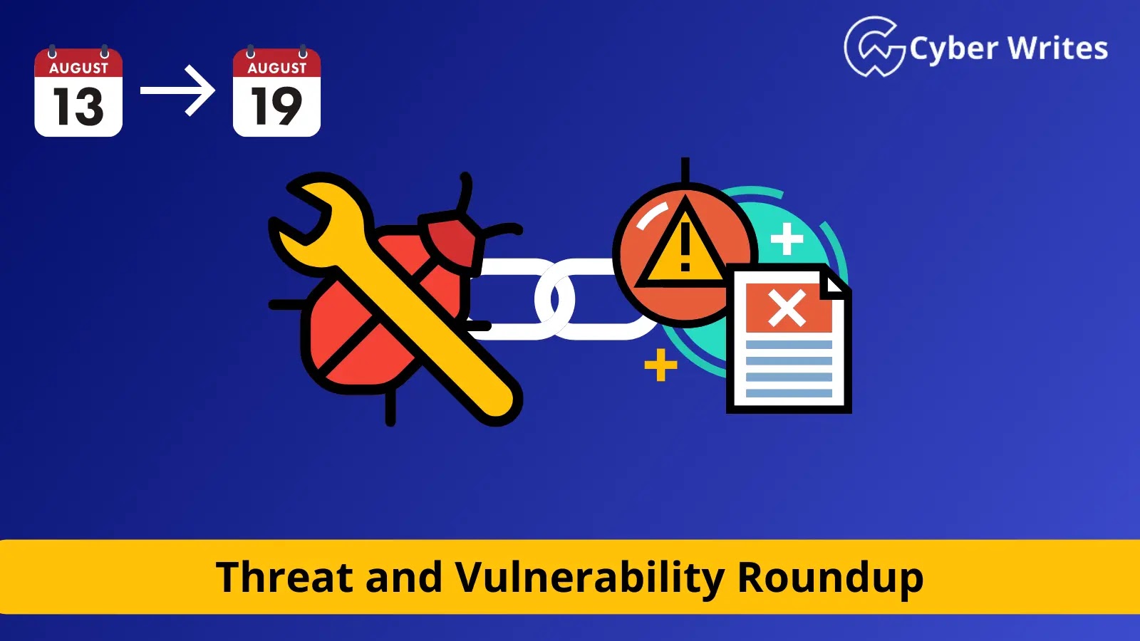 Threat and Vulnerability Roundup for the week of August 13th to 19th
