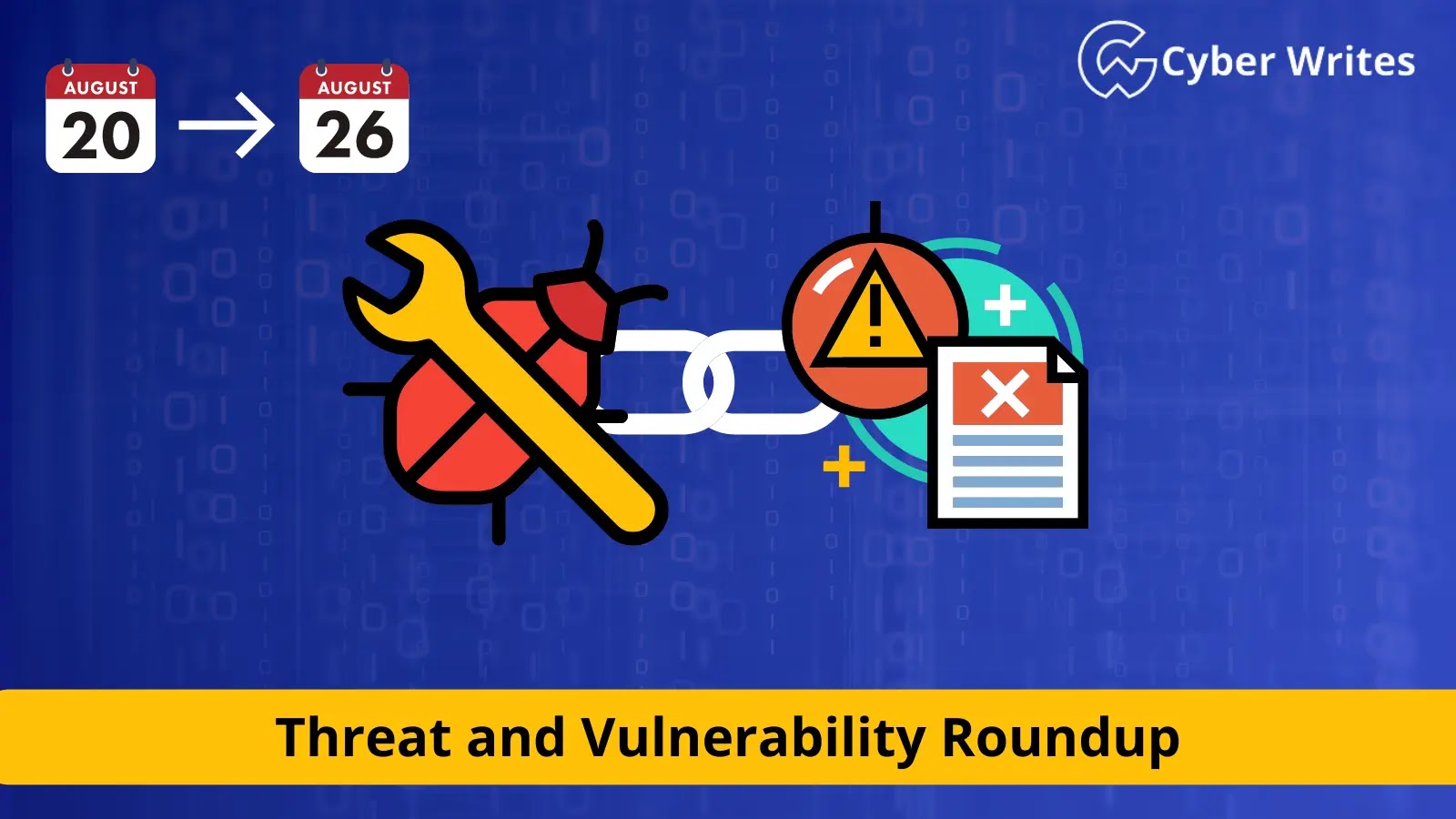 Threat and Vulnerability Roundup for the week of August 20th to 26th