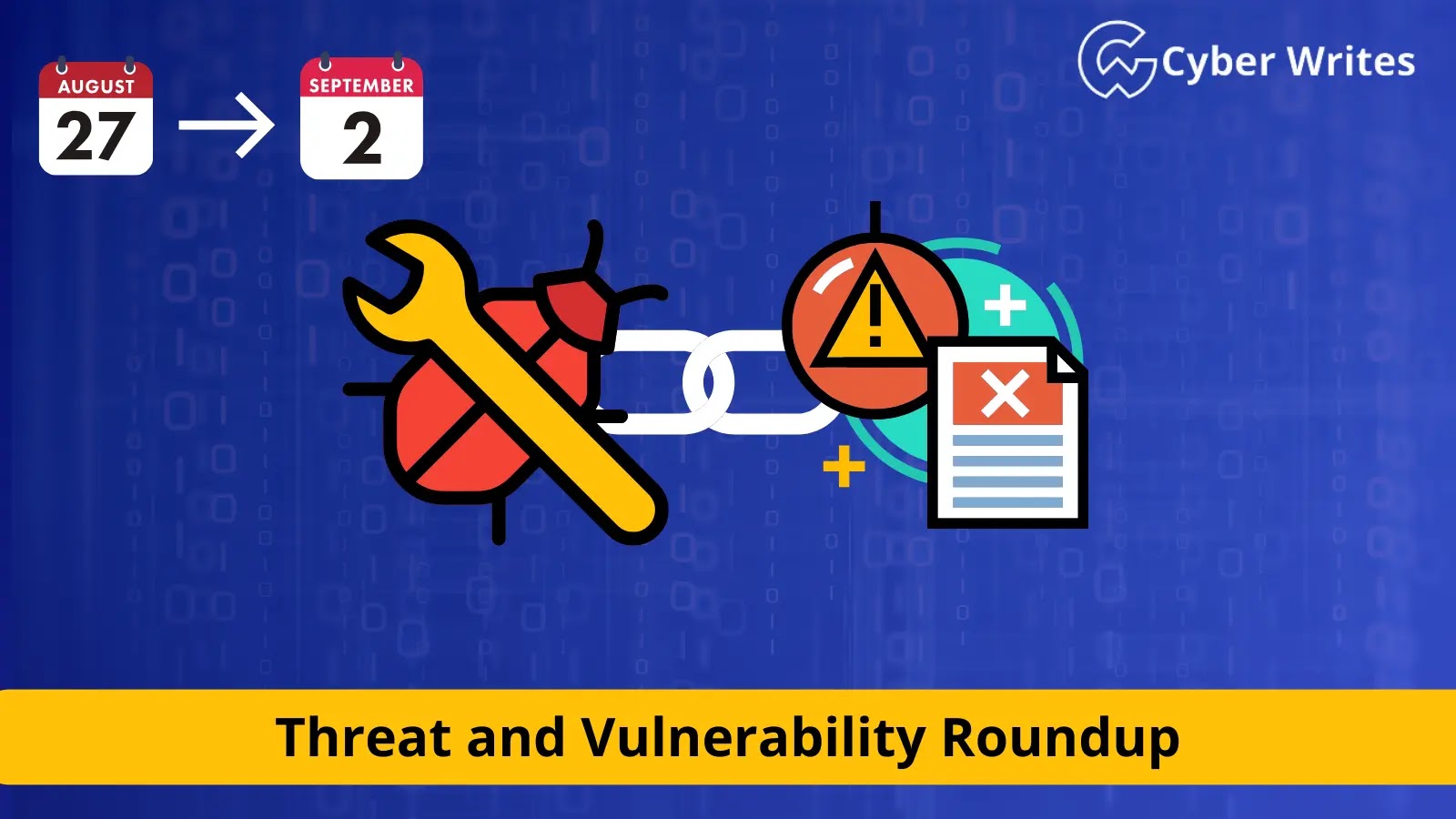 Threat and Vulnerability Roundup for the week of August 27th to September 2nd