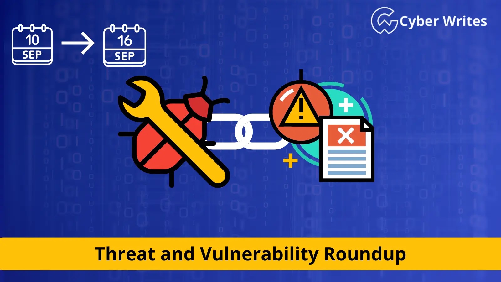 Threat and Vulnerability Roundup For The Week Of 10th to September 16th