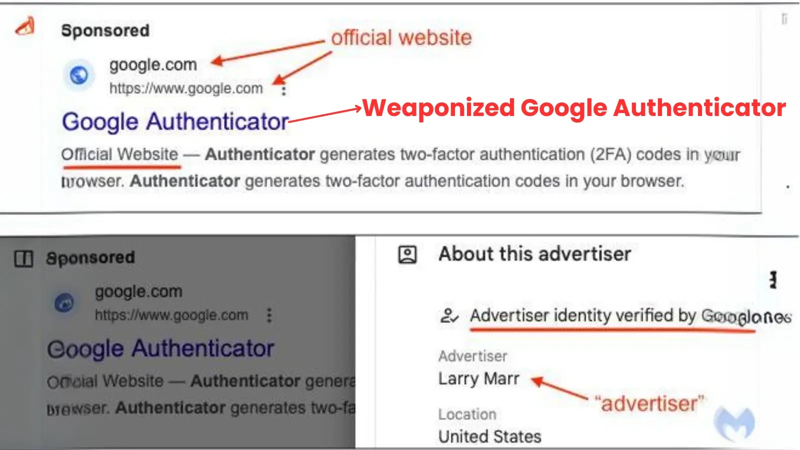 Weaponized Google Authenticator Via Google Ads Steals Sensitive Data