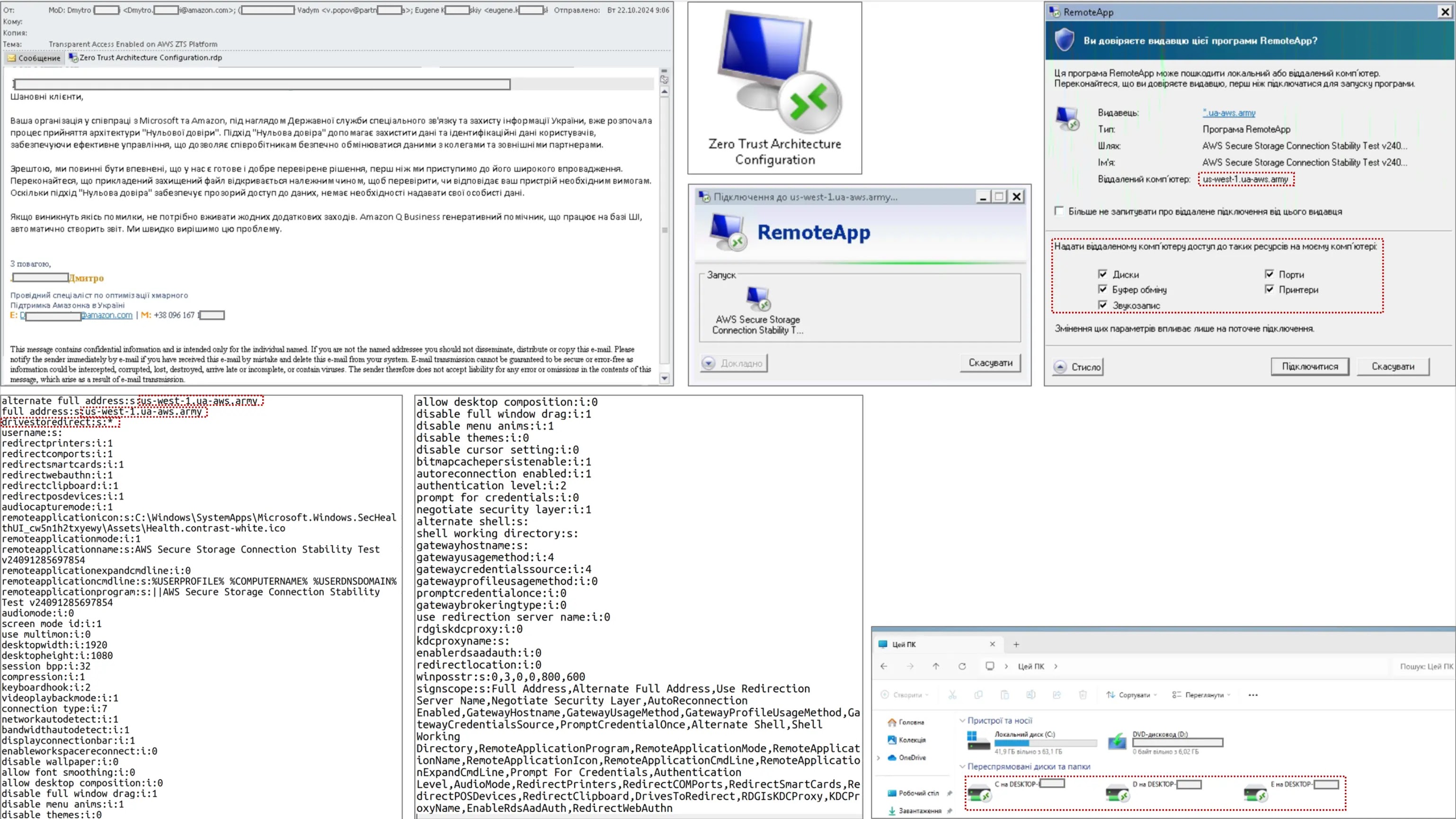 Weaponized RDP Setup Files via Email