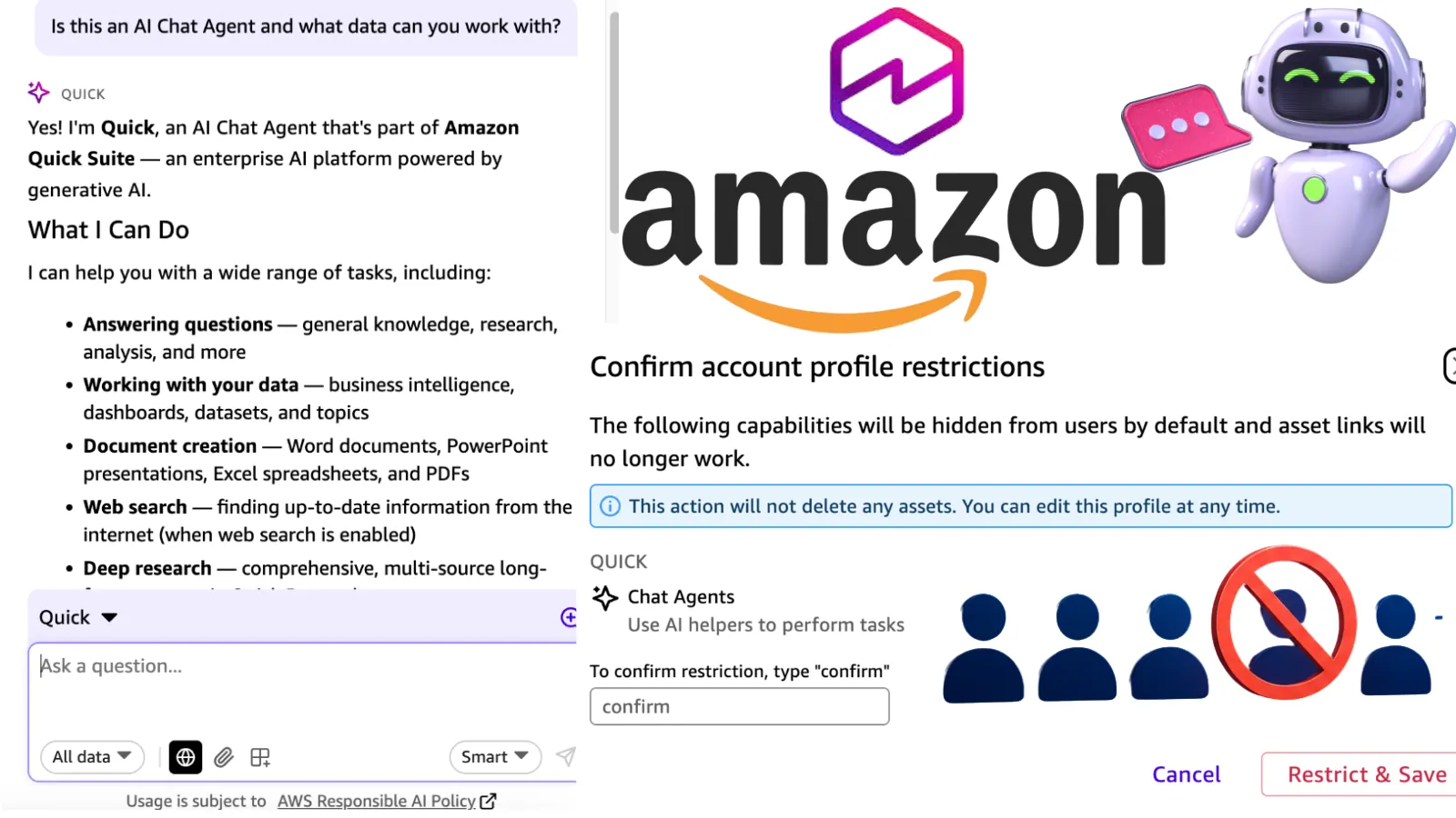 Amazon Quick Bug Exposed AI Chat Agents to Users Blocked by Custom Permissions