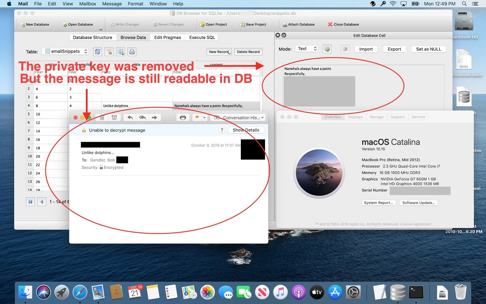 Apple Email Client Stores S/MIME Encrypted Emails as Plain Text in Database
