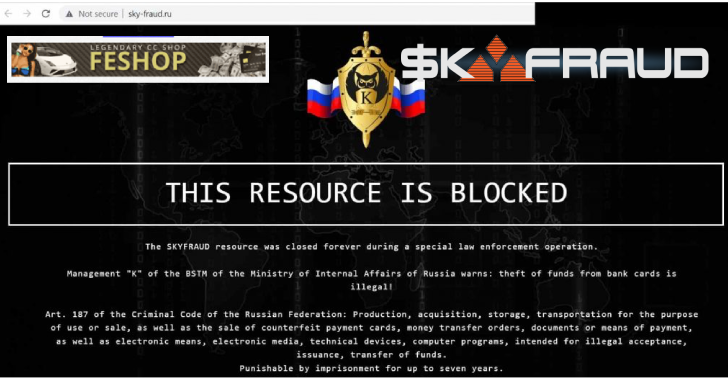 Russia Seizes Four Major Dark Web Carding Estimated $263M in Crypto Sales
