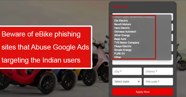 Beware of eBike Phishing Sites that Abuse Google Ads Targeting the Indian users