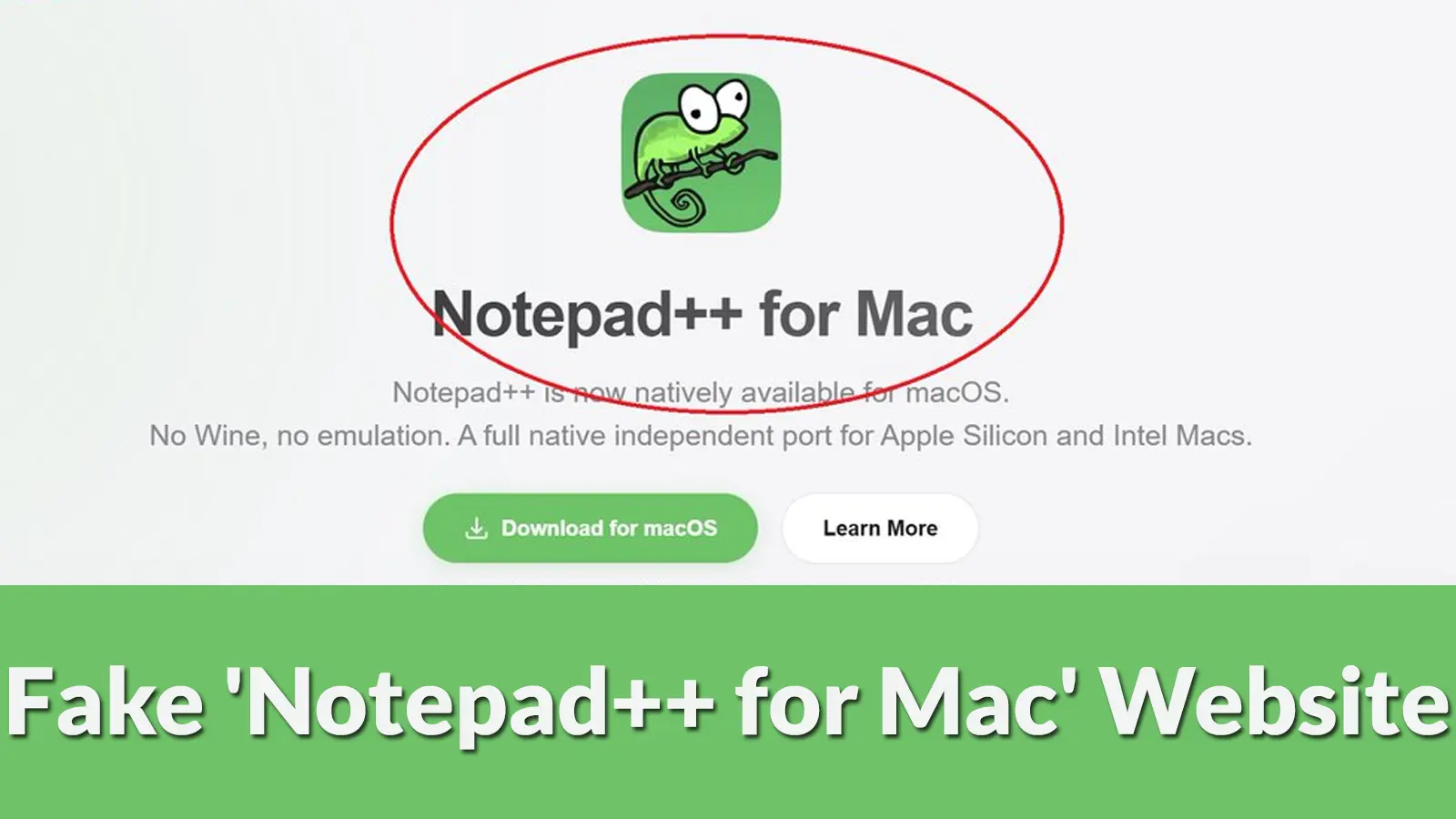 Beware of Fake ‘Notepad++ for Mac’ Website, Possibly Could Harm your Machine