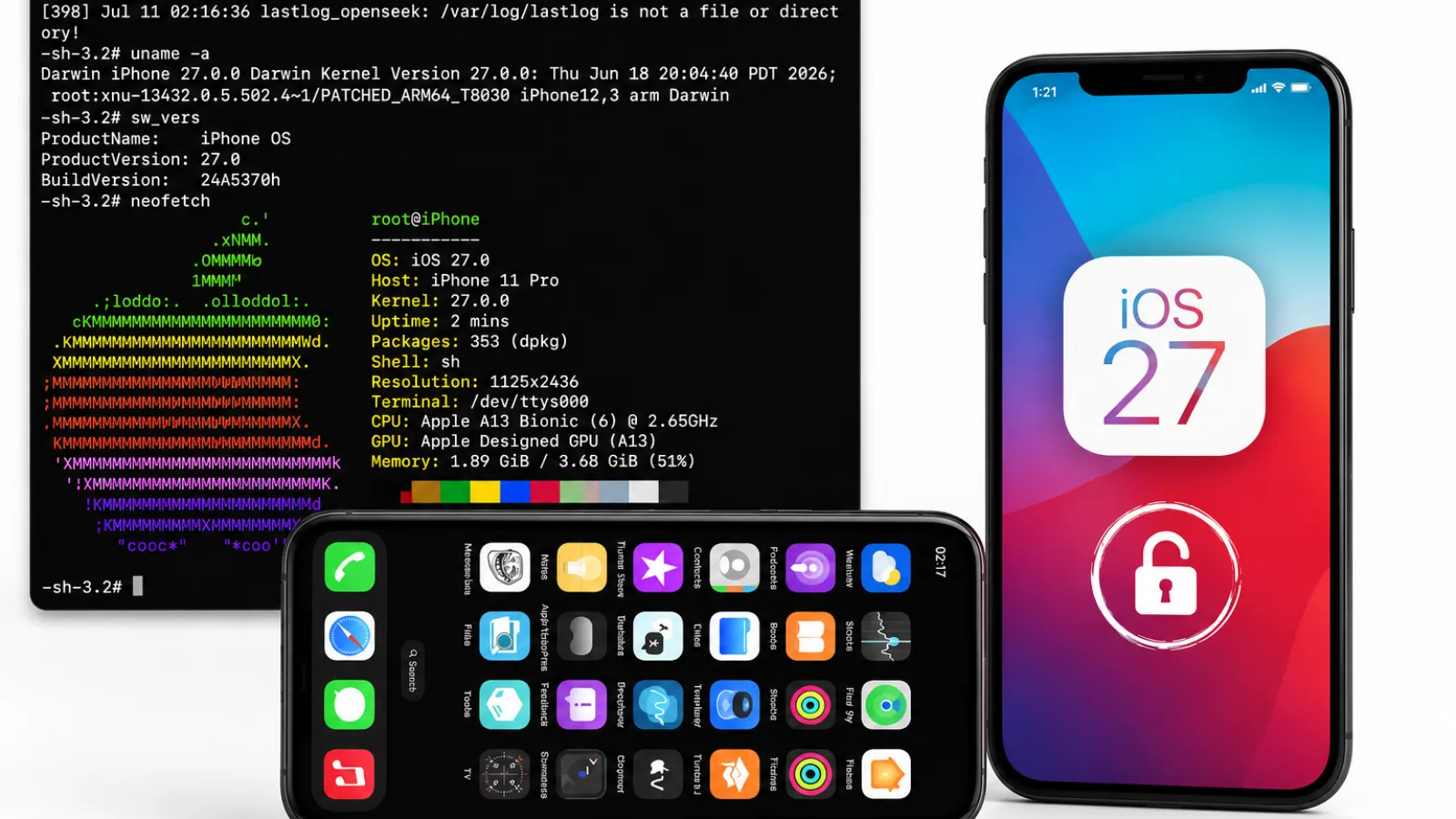 Researchers Successfully Booted Jailbroken Version of iOS 27 on an iPhone 11 Pro