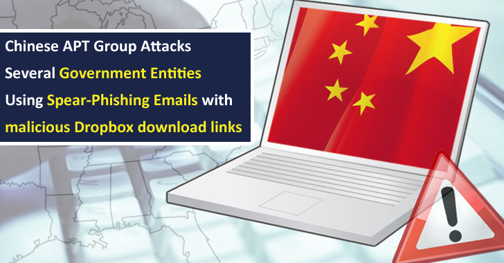 Chinese APT Group Attacks Several Government Entities Using Weaponized Dropbox Download Links