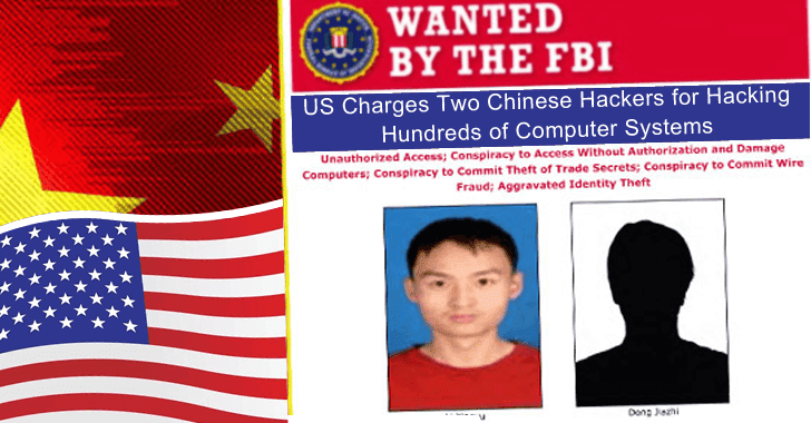 US Charges Two Chinese Hackers for Hacking into Hundreds of Computer Systems