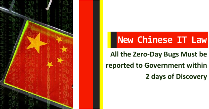 Zero-Day Bugs Must be Reported to Government Within 2 Days of Discovery – New Chinese IT Law