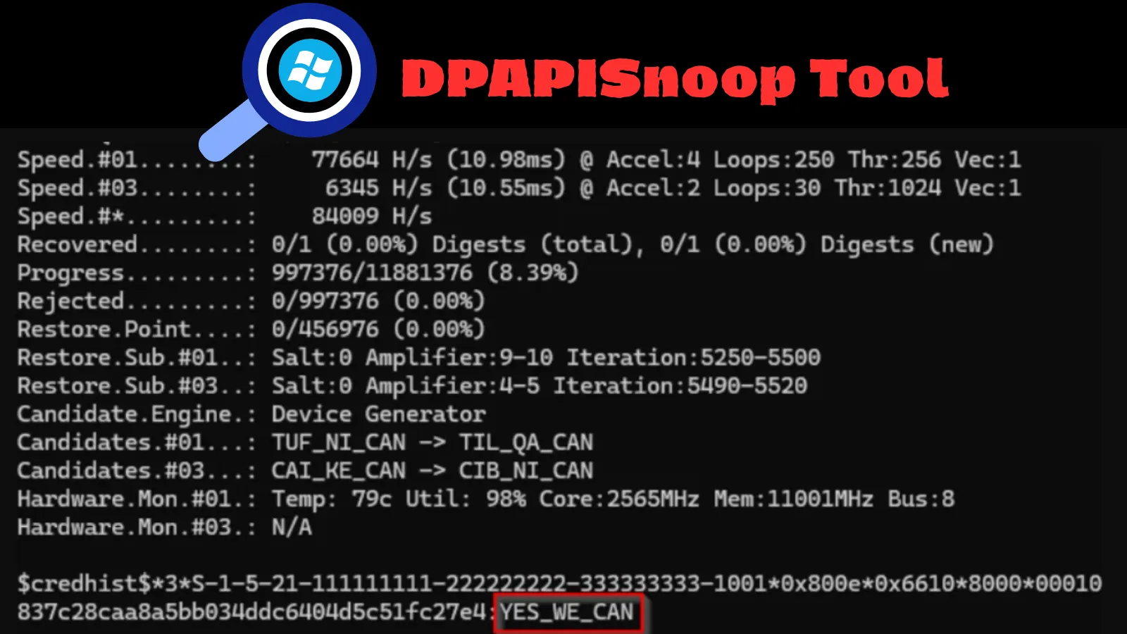 DPAPISnoop Tool Extracts CREDHIST Hashes for Offline Windows Credential Recovery