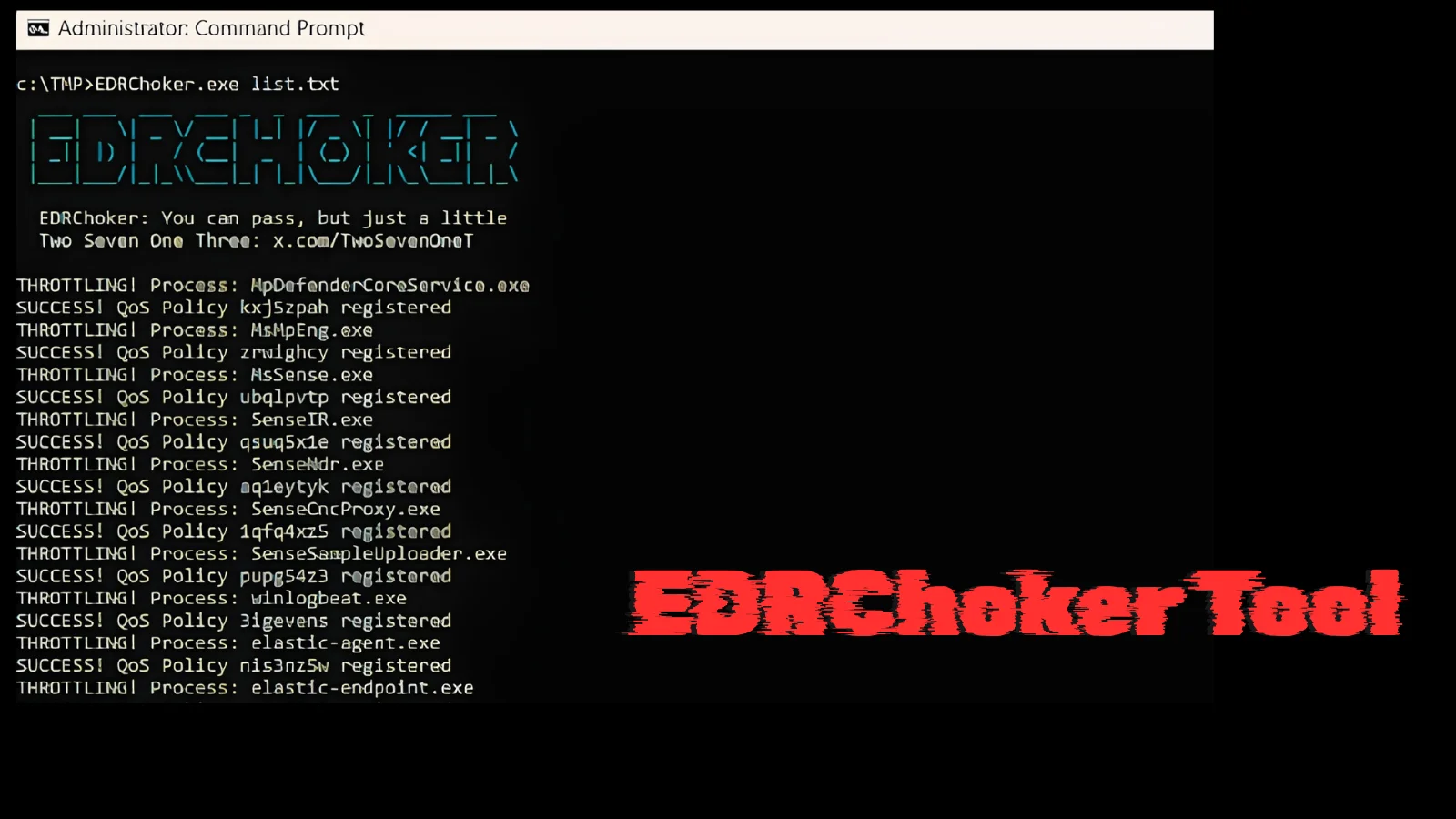 New EDRChoker Tool Uses Policy-Based Quality of Service to Block EDR Processes