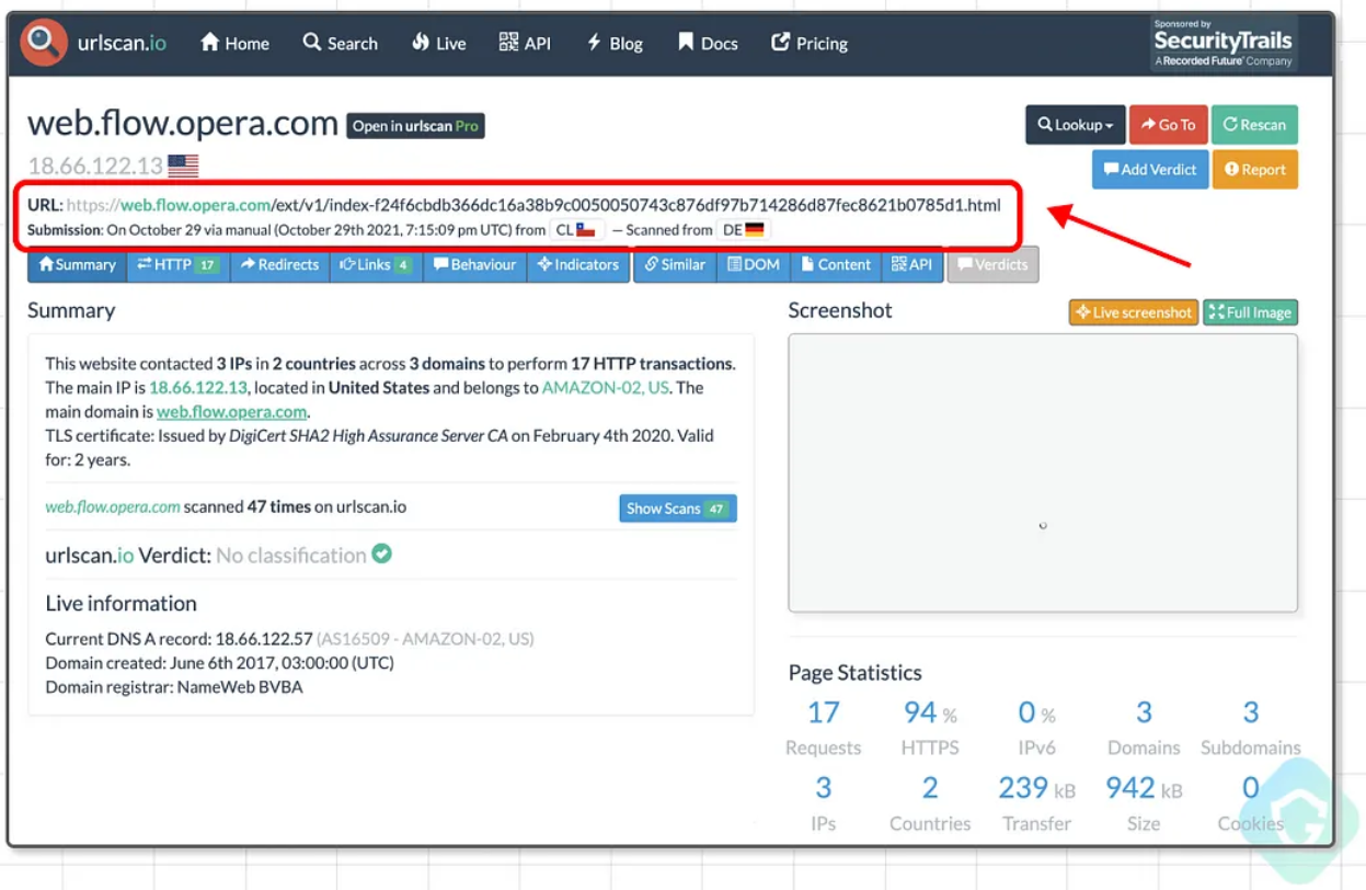 A quick search for relevant page scans