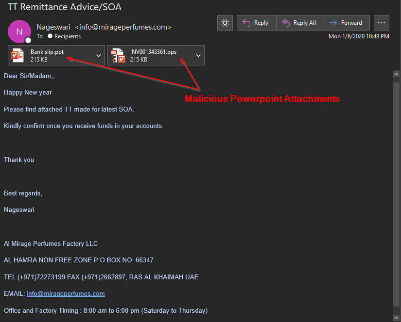 Heavily Obfuscated Malware Campaign using Weaponized PowerPoint Files to Drop Lokibot & Azorult