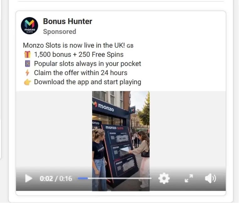 Examples of AI-generated promotional videos (Source - Netcraft)
