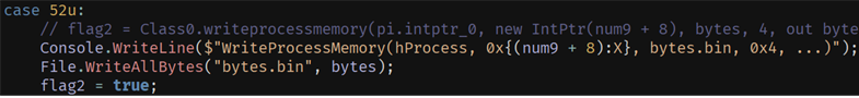 Excerpt from the patched decompiled .NET loader (Source - LevelBlue)