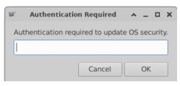Fake dialog to collect user credentials on Linux (Source - Proofpoint)