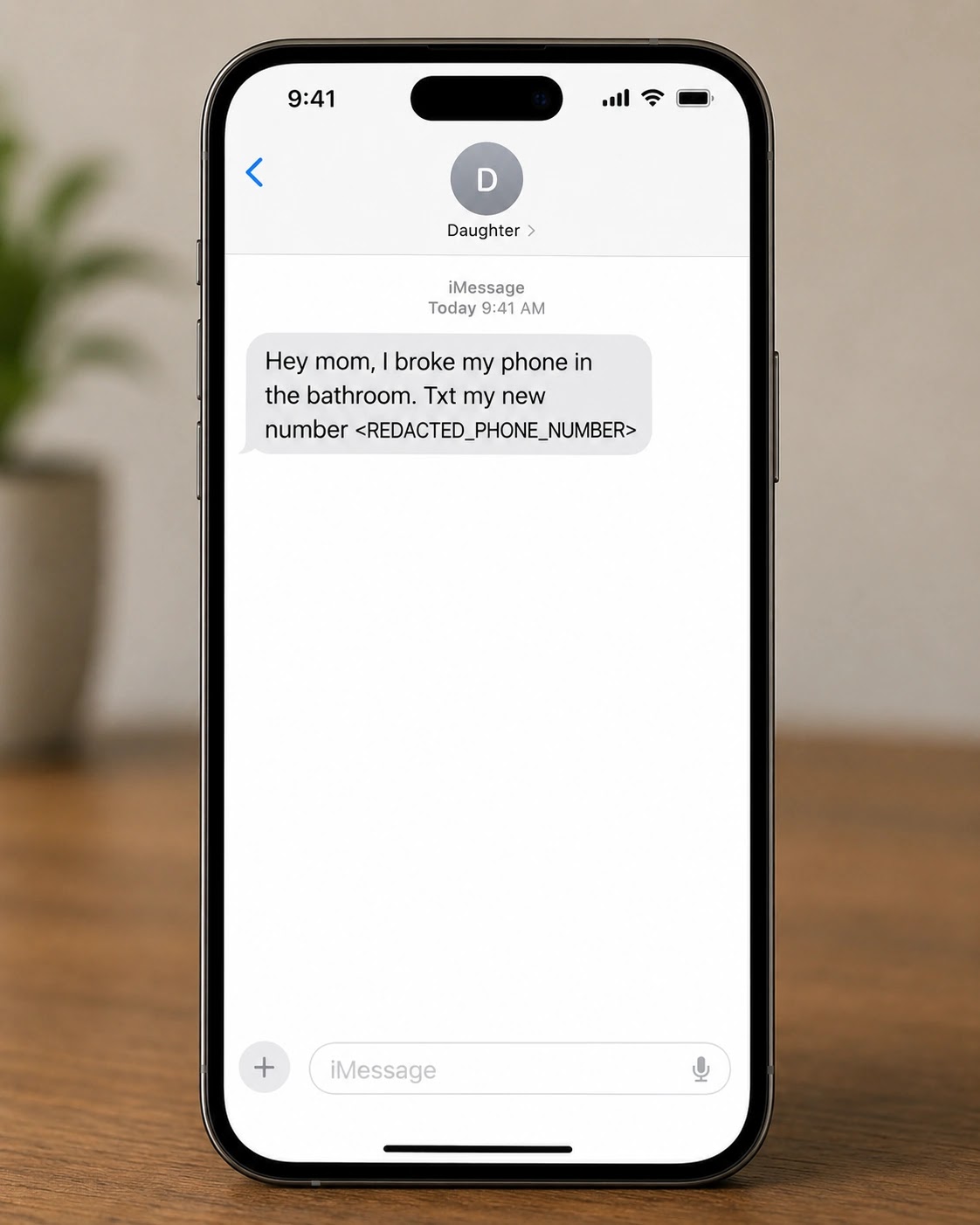 Family impersonation SMS (Source - GenDigital)
