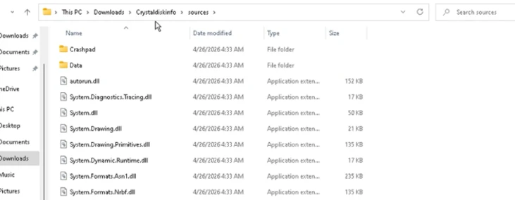 Files dropped after extraction of the ZIP file after download (Source - Micrfosoft)