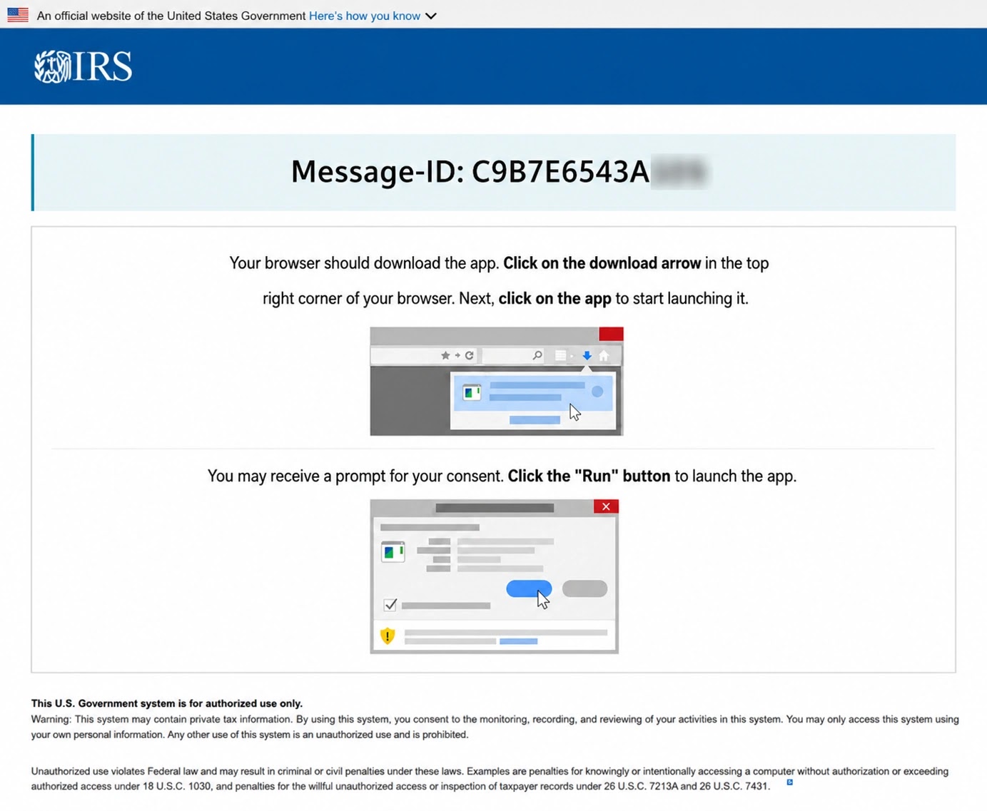 Government impersonation lure (Source - GenDigital)