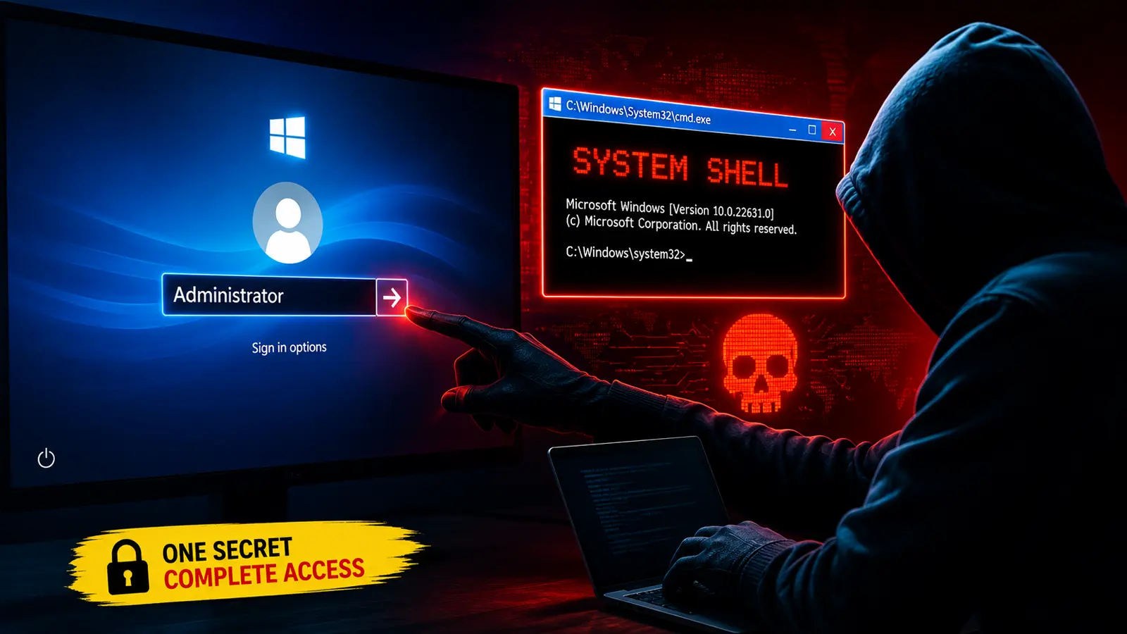Hackers Can Type a Secret Username at the Windows Login Screen to Open a SYSTEM Shell