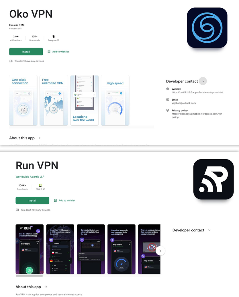 Infected VPN Apps