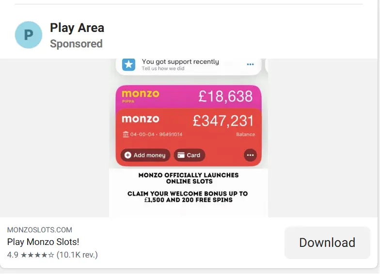 Image-based scam ad (Source - Netcraft)