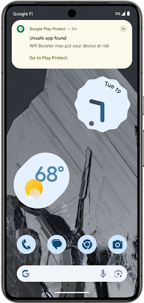 Unsafe app screen