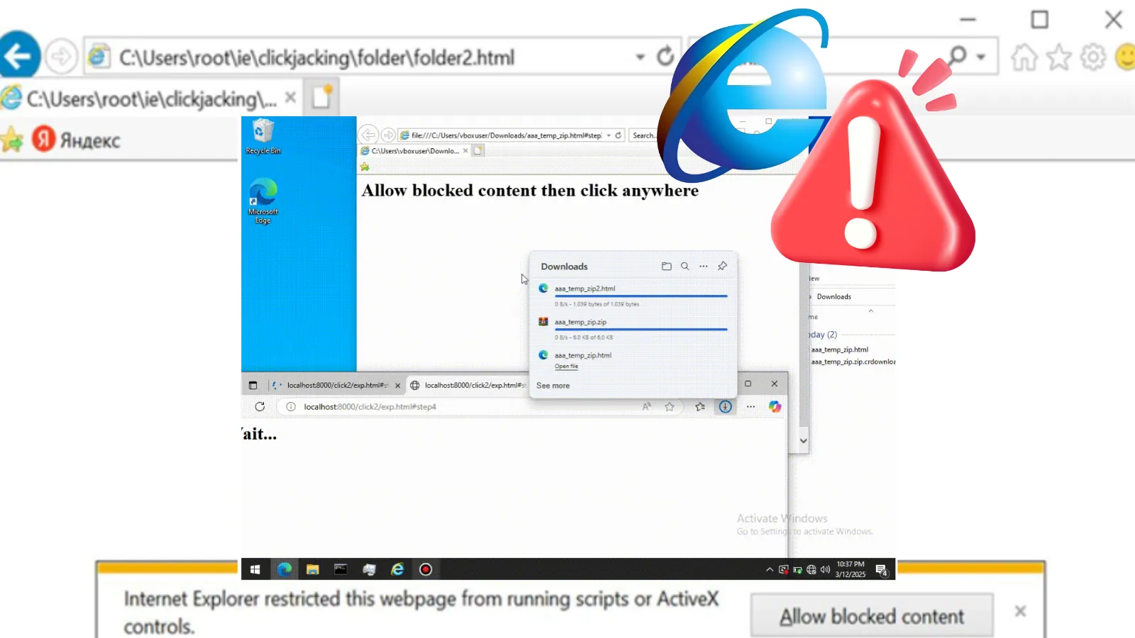 Internet Explorer WebBrowser Control Attack Chain Turns Clicks Into RCE