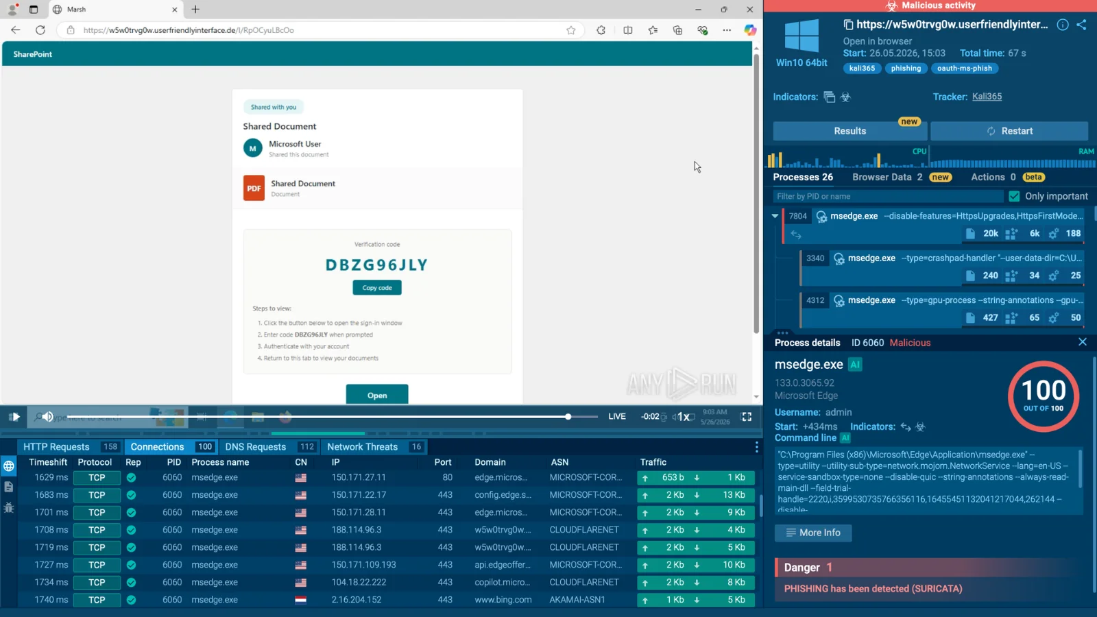 Kali365 Phishing Kit Abuses Microsoft Device Codes to Hijack Microsoft 365 Accounts