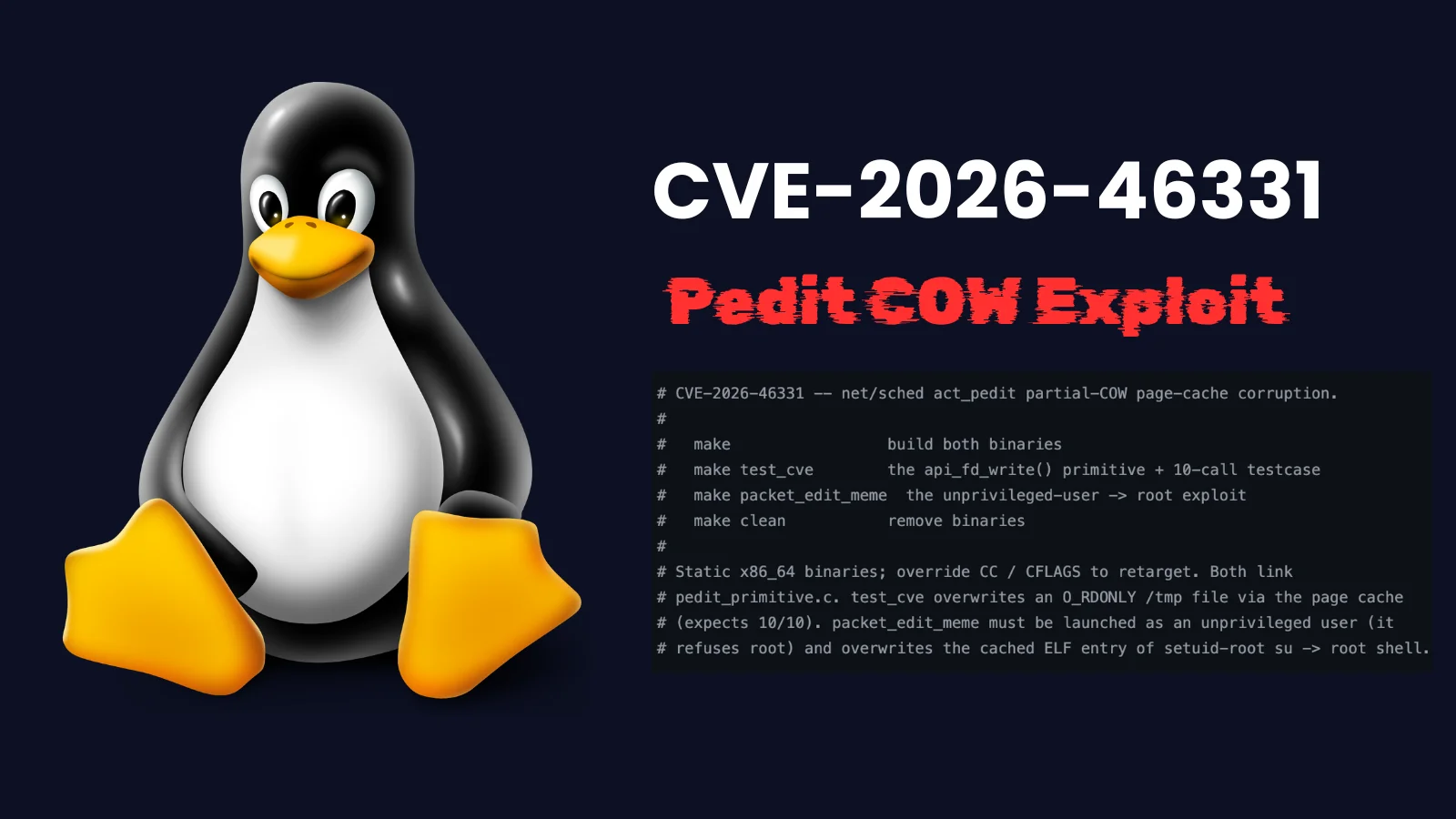 New Linux pedit COW Exploit Allows Attackers to Gain System Root Access