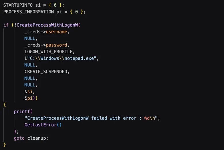 Logon Profile Execution Call