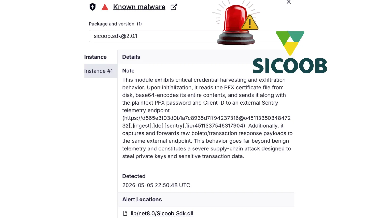 Malicious NuGet Package as Sicoob SDK Exfiltrates Banking Passwords