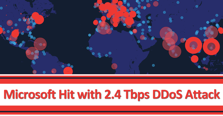 Microsoft Hit with 2.4 Tbps DDoS Attack – 2nd Largest Attack Ever Recorded
