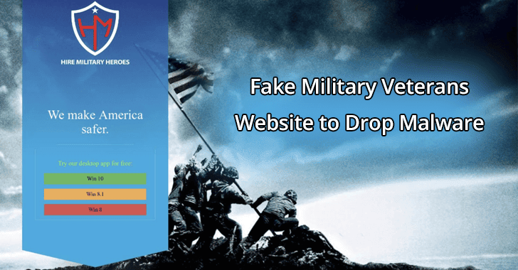 Hackers Hosting Fake Military Veterans Website to Drop Malware