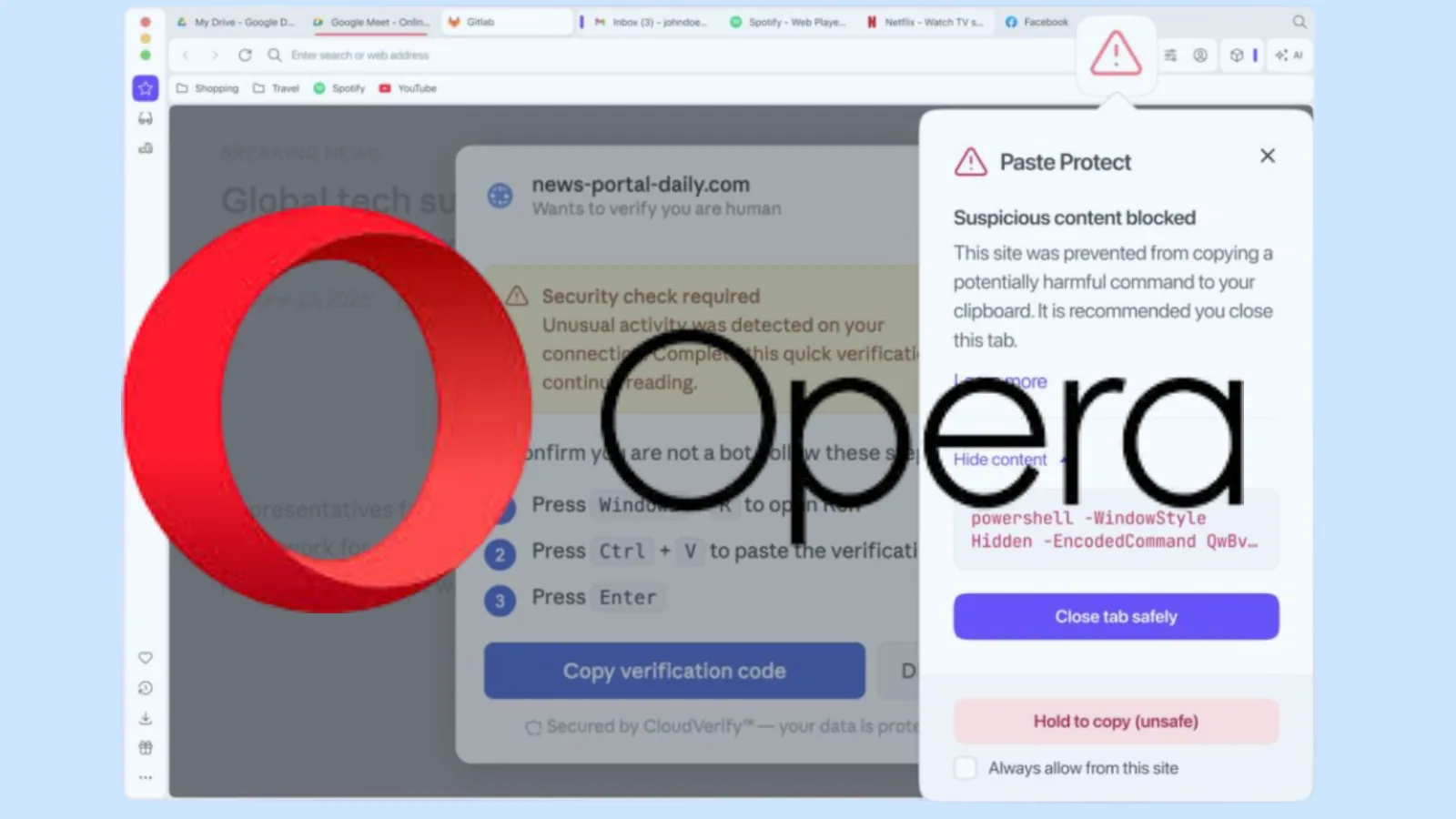 Opera Blocks Clipboard Attacks, Including ClickFix, With New Paste Protect Feature