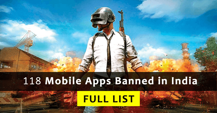 PUBG Banned – Here is the list of 118 Chinese apps Banned by Indian Govt